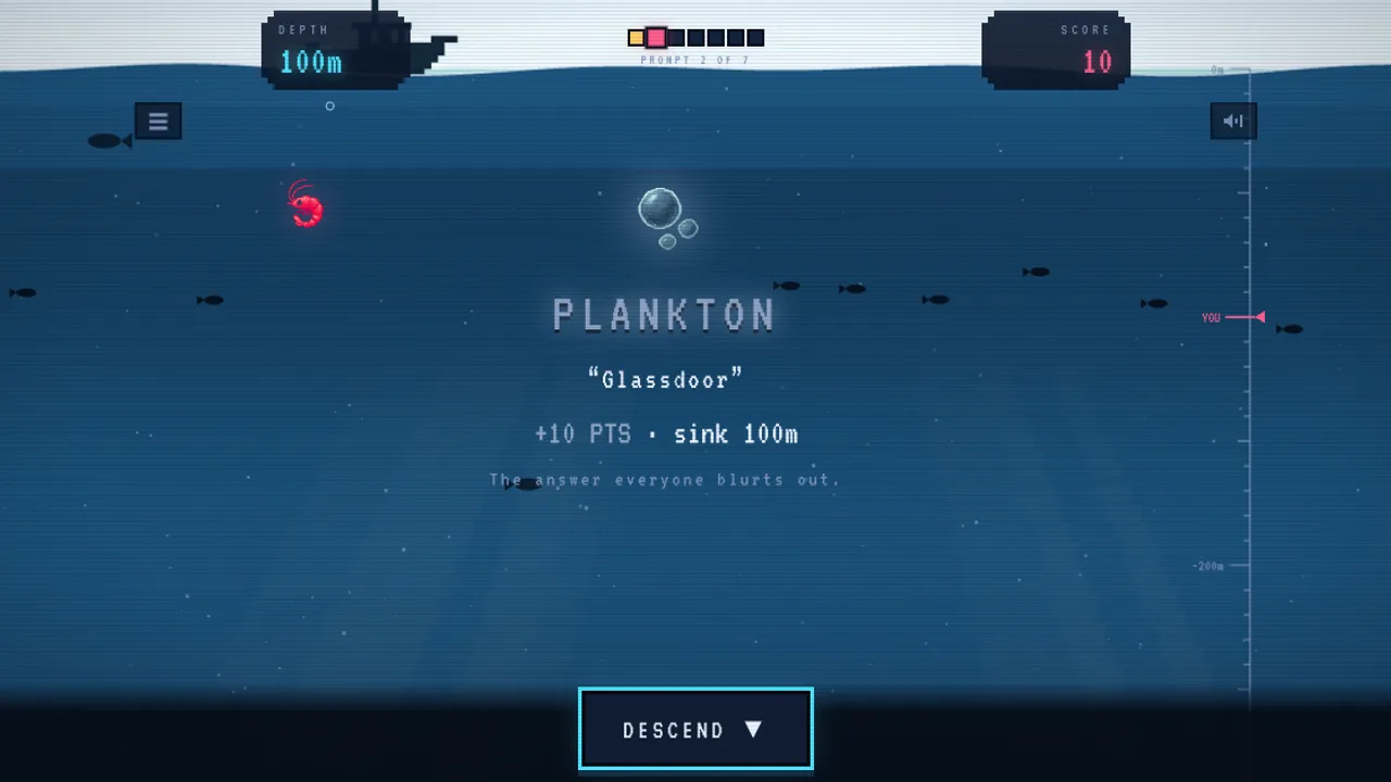 Krillion tier reveal: the answer Glassdoor scored Plankton, plus 10 points and sank 100 metres
