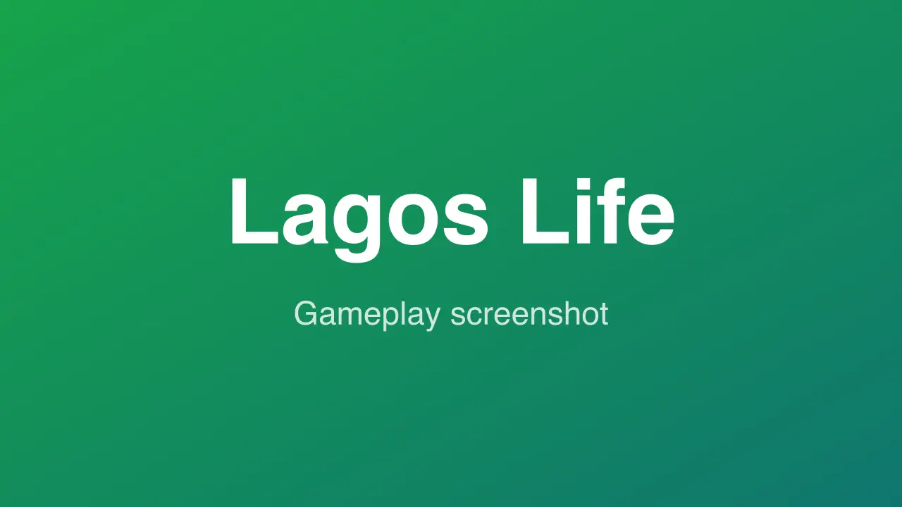 Lagos Life game screenshot showing multiplayer interactions in Lagos city